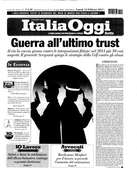 Italia oggi : quotidiano di economia finanza e politica